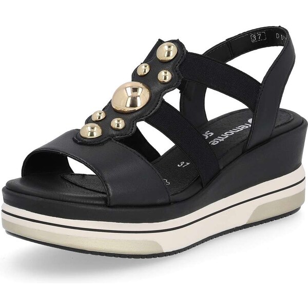 RIEKER Dámske sandále REMONTE D1P52-02 čierna S4 50337905