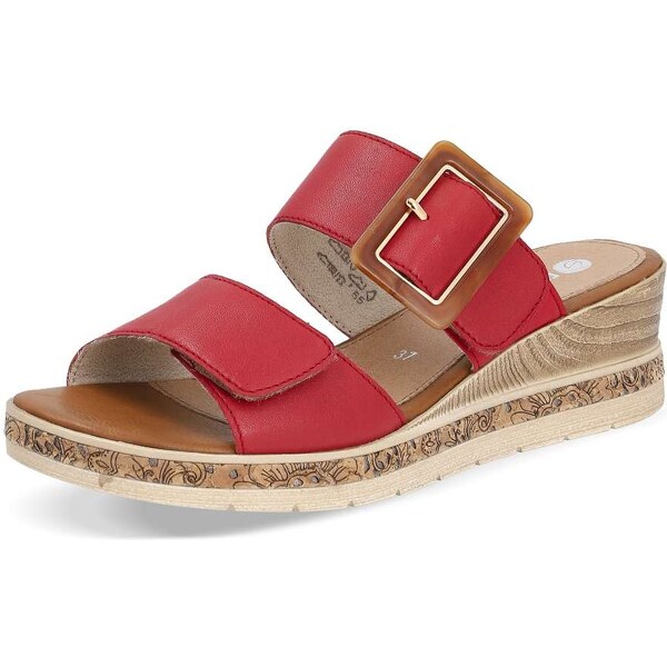 RIEKER Dámske šľapky REMONTE D3068-33 červená S4 49091564