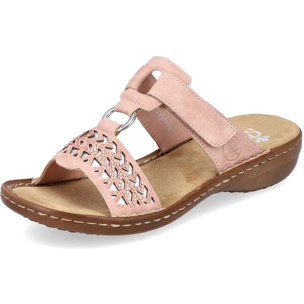 Dámske šľapky RIEKER 60887-31 ružová S4 55393415