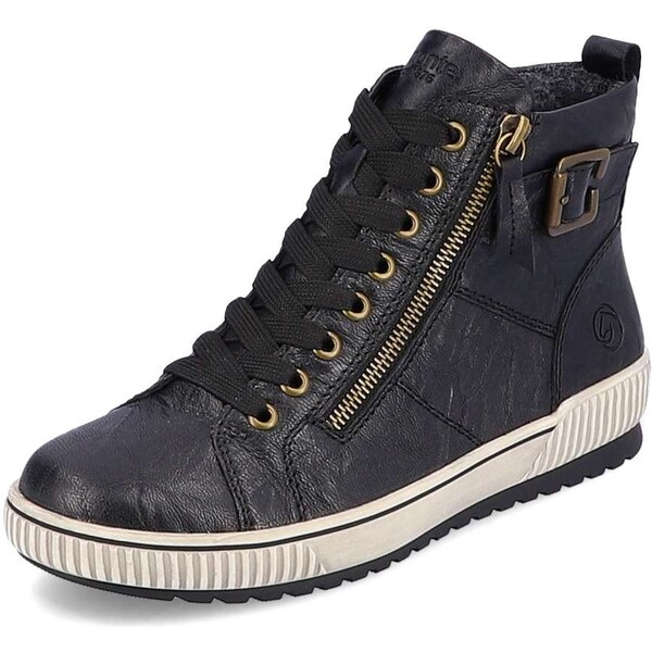 RIEKER Dámska členková obuv REMONTE D0777-01 čierna W4 44428485