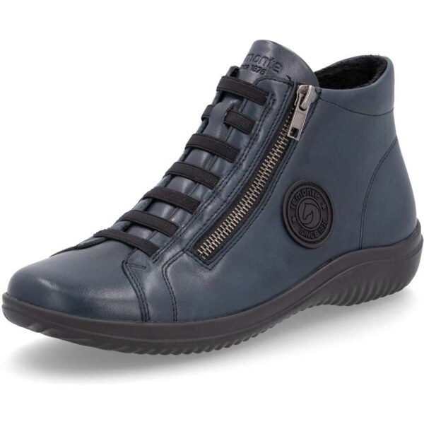 RIEKER Dámska členková obuv REMONTE D1E70-14 modrá W5 55688203