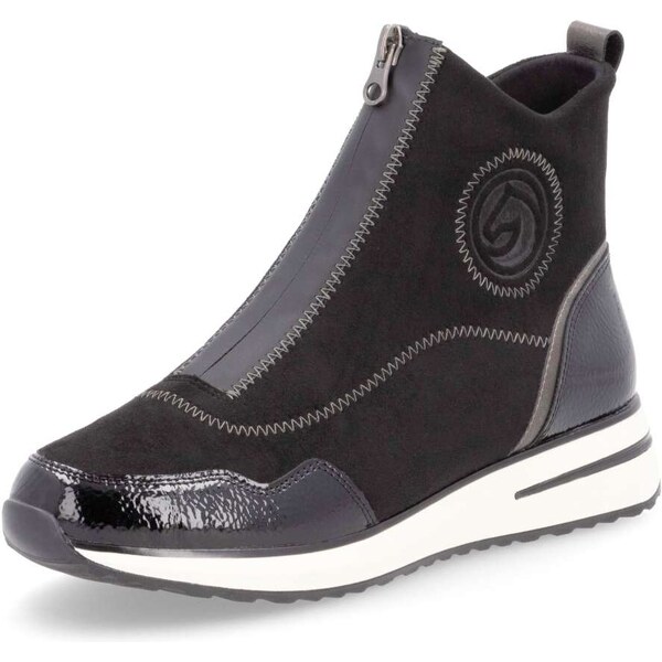 RIEKER Dámska členková obuv REMONTE D1G70-03 čierna W4 55405480