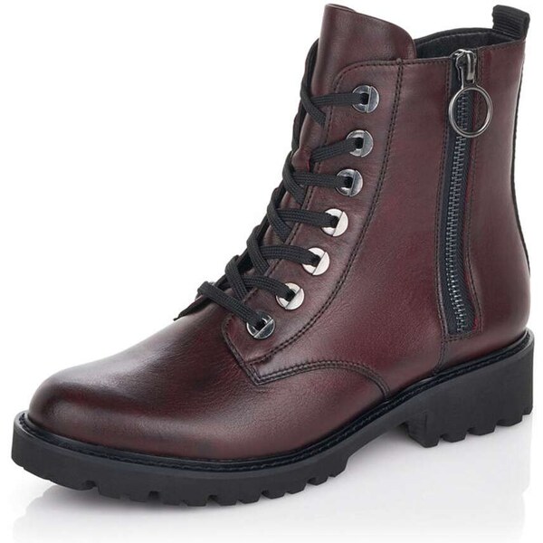 RIEKER Dámska členková obuv REMONTE D8671-35 červená W5 26671440