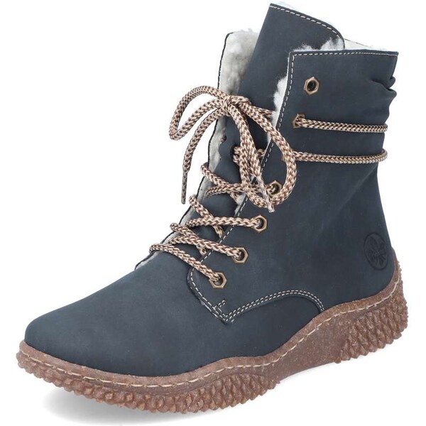 Dámska členková obuv RIEKER Y8443-14 modrá W5 64355022