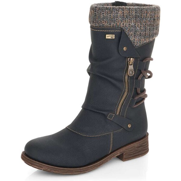 RIEKER Dámske čižmy REMONTE D8070-01 čierna W4 15563167