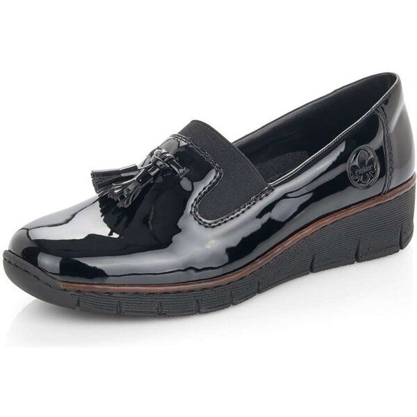 Dámske mokasíny RIEKER 53751-00 čierna W5 63865319