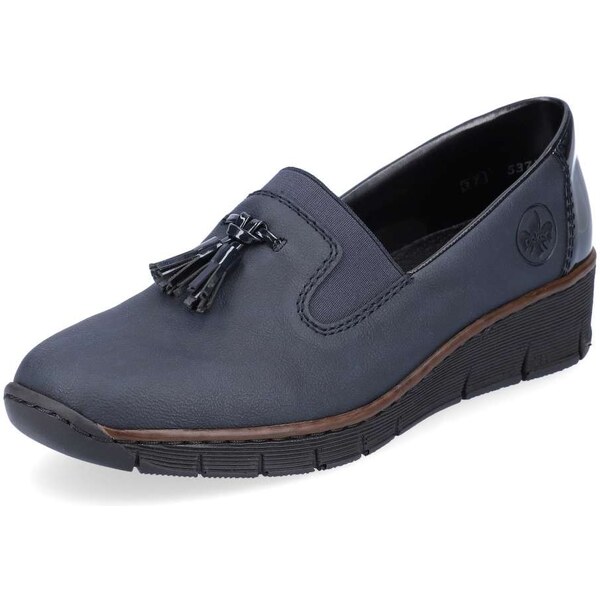 Dámske mokasíny RIEKER 53751-14 modrá W5 55393397