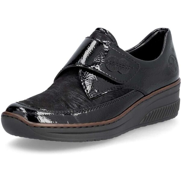 Dámske poltopánky RIEKER 487C0-00 čierna W4 55294229