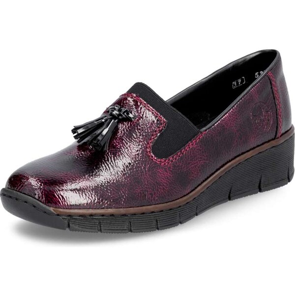 Dámske mokasíny RIEKER 53751-35 červená W5 55294218