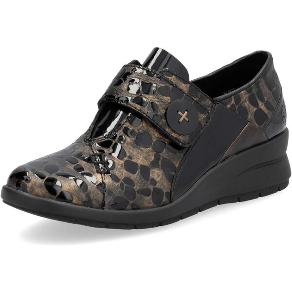 Dámske poltopánky RIEKER L4856-90 čierna W4 56343217