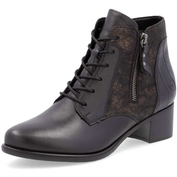 RIEKER Dámska členková obuv REMONTE R5187-03 čierna W4 56645052