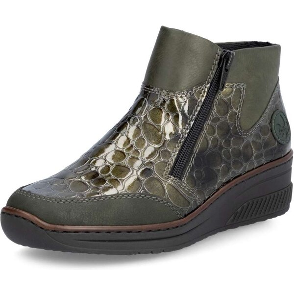 Dámska členková obuv RIEKER 48754-54 zelená W4 56645060