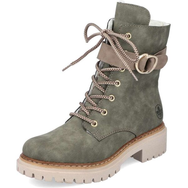 Dámska členková obuv RIEKER 72610-55 zelená W4 34595276
