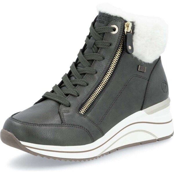 RIEKER Dámska členková obuv REMONTE D0T77-52 zelená W5 57022244