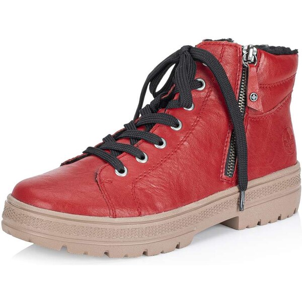 Dámska členková obuv RIEKER N0007-33 červená W4 58229190