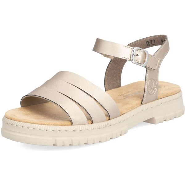 Dámske sandále RIEKER V4254-90 zlatá S4 50733511