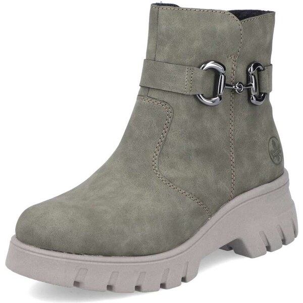 Dámska členková obuv RIEKER 71862-52 zelená W4 59021241