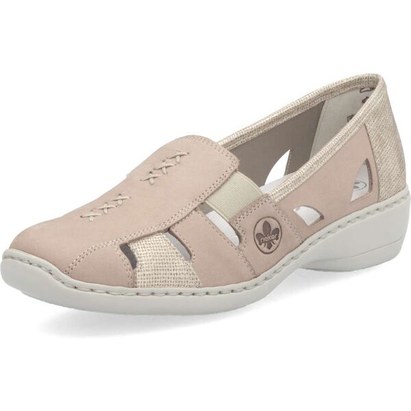 Dámske mokasíny RIEKER 41385-60 béžová S5 54035843