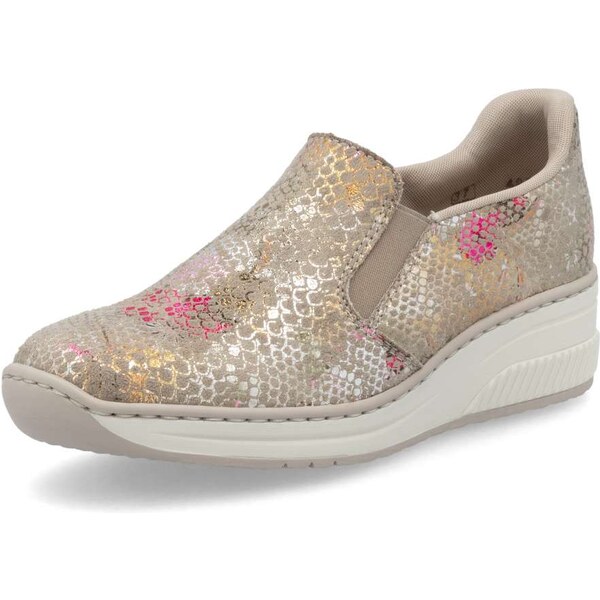 Dámske mokasíny RIEKER 48761-90 béžová S5 61788590