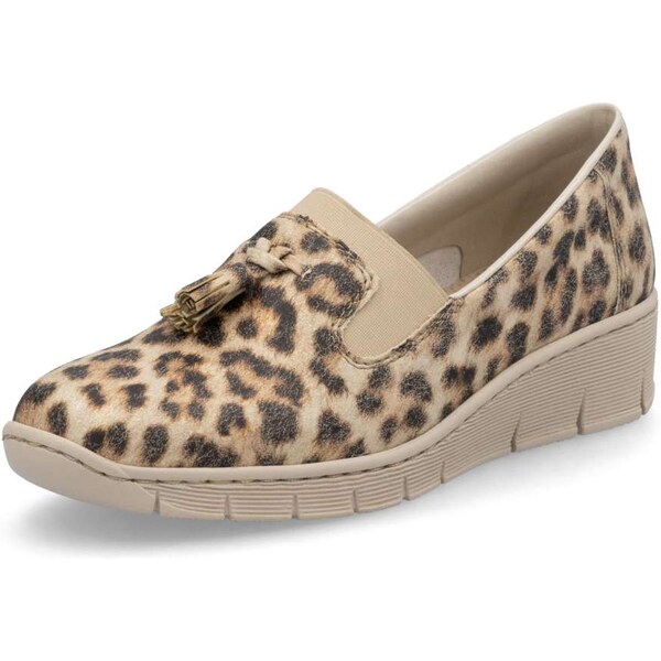 Dámske mokasíny RIEKER 53751-20 béžová S5 61788601