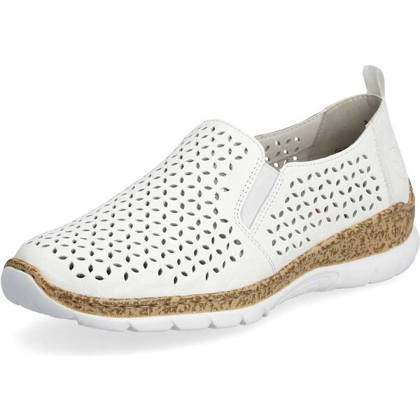 Dámske mokasíny RIEKER N4251-80 biela S5 49146679