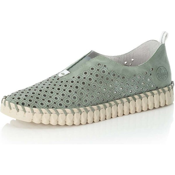 Dámske mokasíny RIEKER N1963-52 zelená S5 61788616