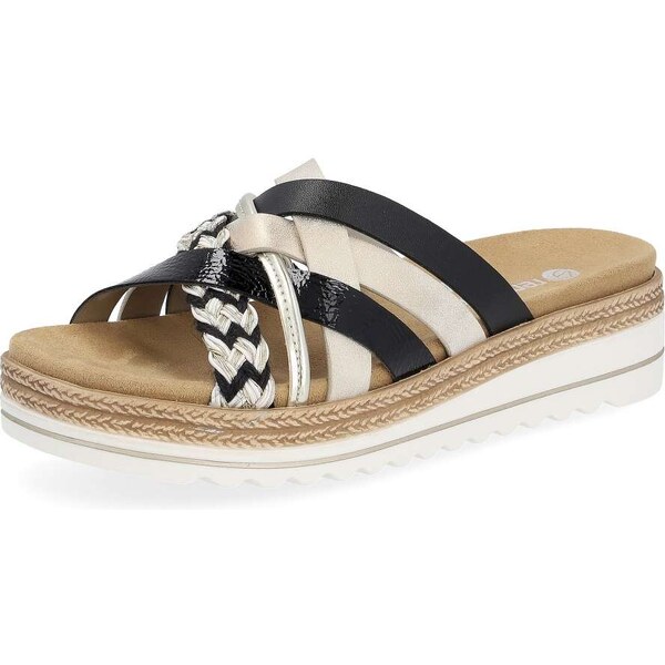 RIEKER Dámske šľapky REMONTE D0Q50-02 čierna S5 49081291