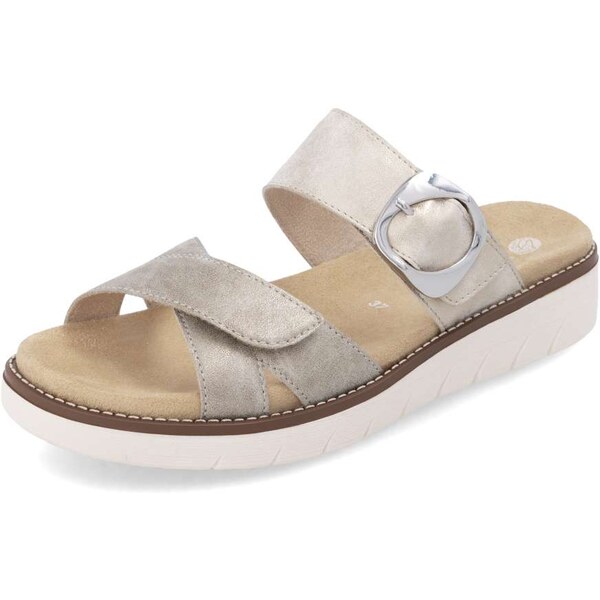 RIEKER Dámske šľapky REMONTE D2048-91 zlatá S5 61788618