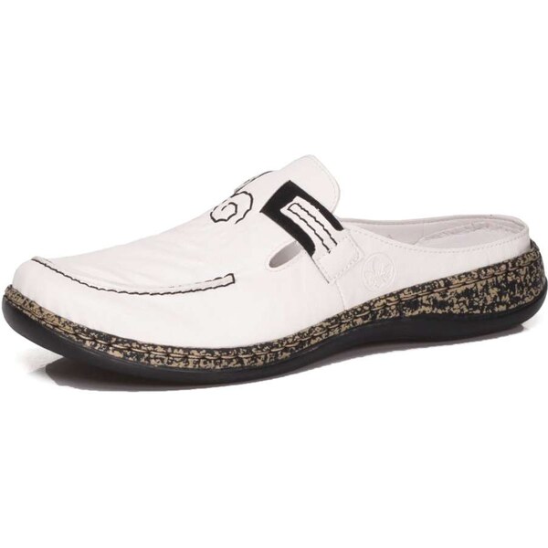 Dámske šľapky RIEKER 46393-80 biela S5 61788622