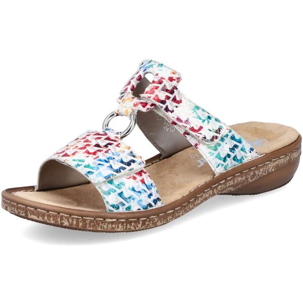 Dámske šľapky RIEKER 628P9-90 biela S5 61788624