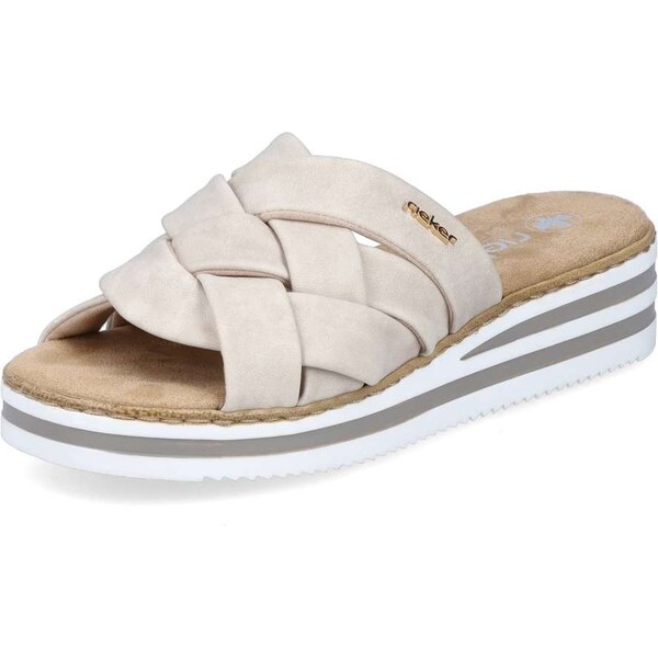 Dámske šľapky RIEKER V0208-60 béžová S5 50098120