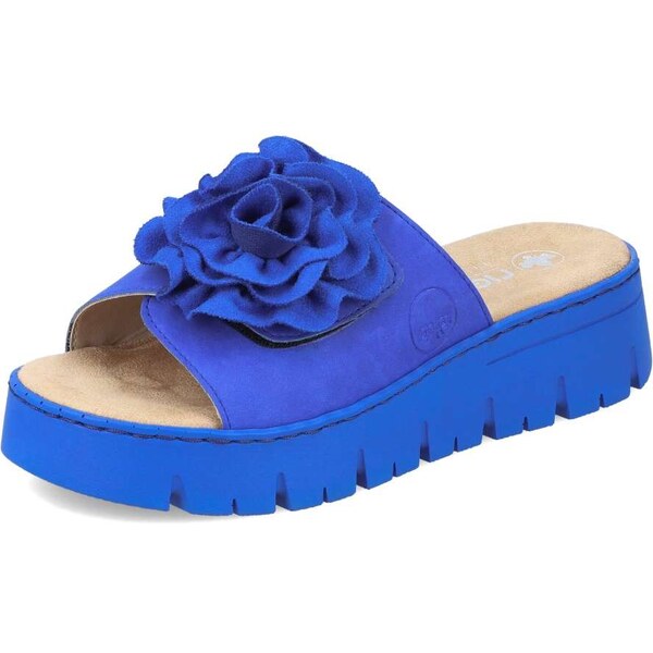 Dámske šľapky RIEKER V1052-14 modrá S5 50190258