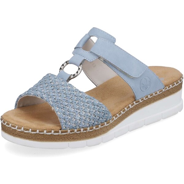 Dámske šľapky RIEKER V1243-10 modrá S5 61788636