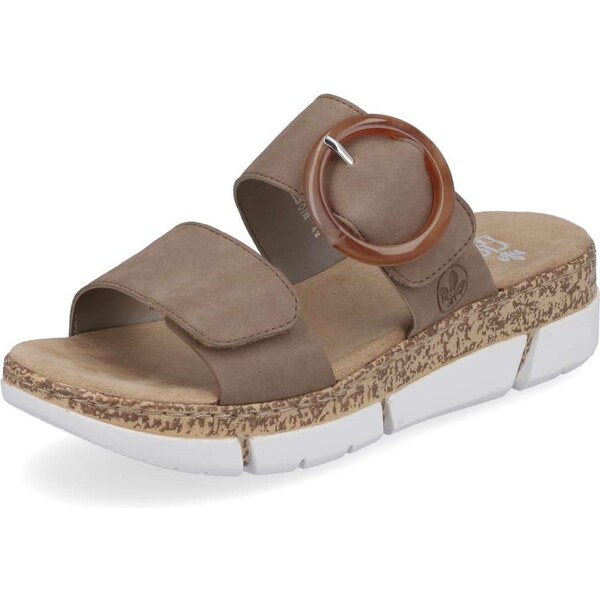 Dámske šľapky RIEKER V2392-62 béžová S5 37842499