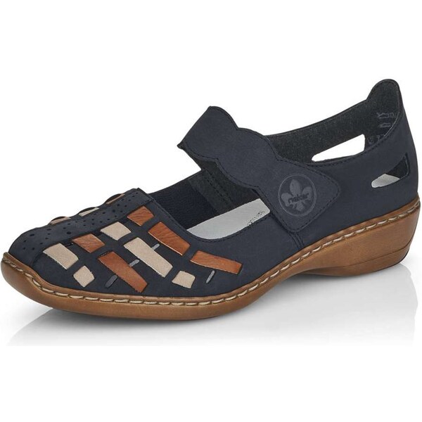 Dámske poltopánky RIEKER 41369-14 modrá S5 22106208