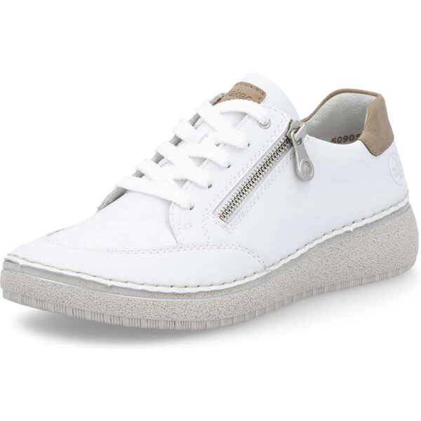 Dámske poltopánky RIEKER 50905-80 biela S5 61788646