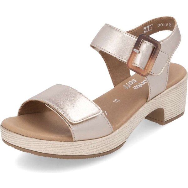 RIEKER Dámske sandále REMONTE D0N52-90 zlatá S5 61788657