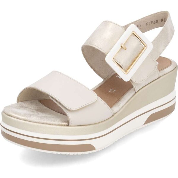 RIEKER Dámske sandále REMONTE D1P50-91 béžová S5 61788664