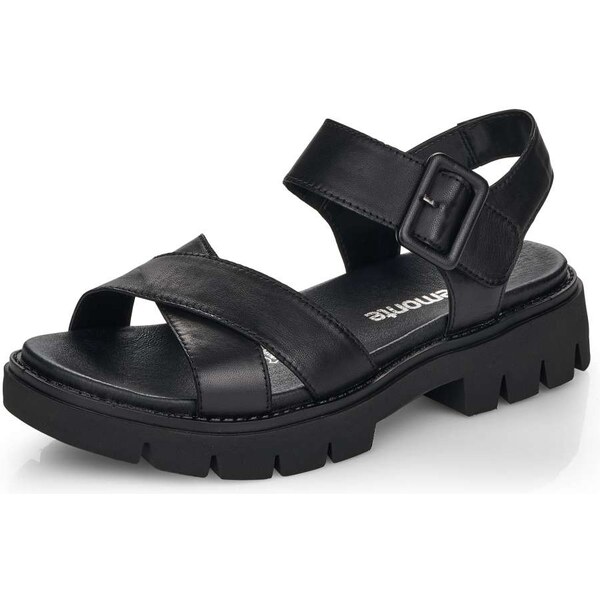 RIEKER Dámske sandále REMONTE D7950-00 čierna S5 30936411