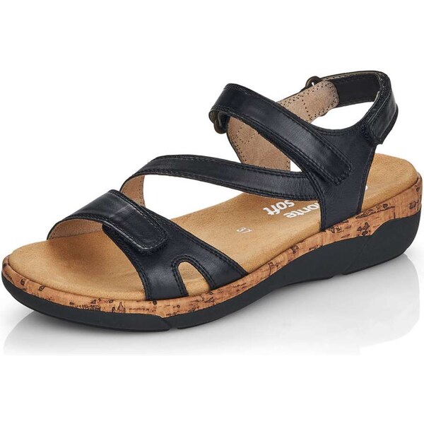 RIEKER Dámske sandále REMONTE R6850-01 čierna S6 22303869