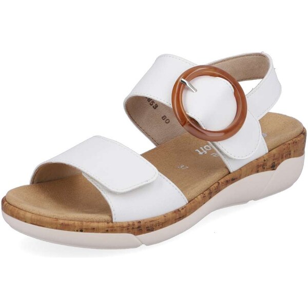 RIEKER Dámske sandále REMONTE R6853-80 WHITE F/S6 39283656