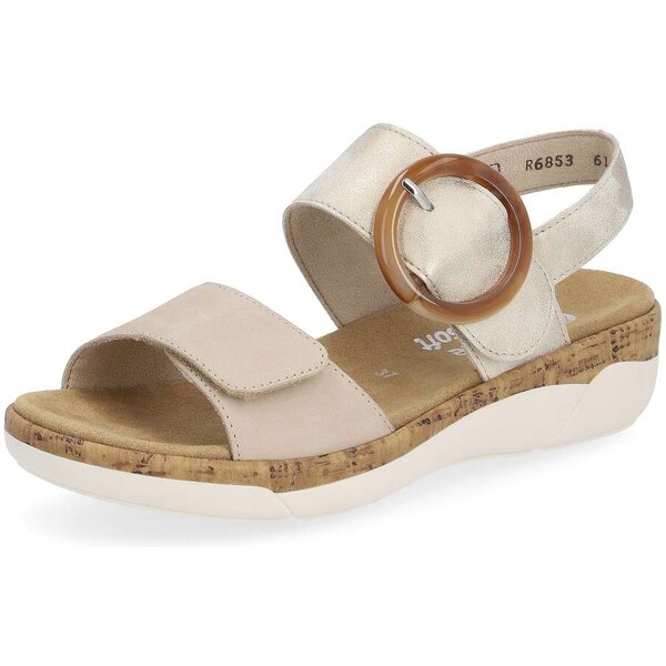 RIEKER Dámske sandále REMONTE R6853-61 béžová S6 61788677