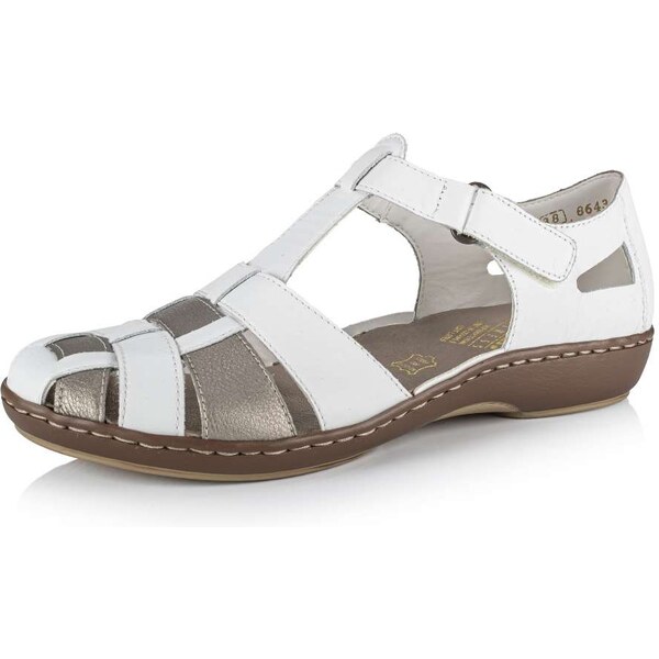 Dámske sandále RIEKER 45869-80 biela S5 61788679
