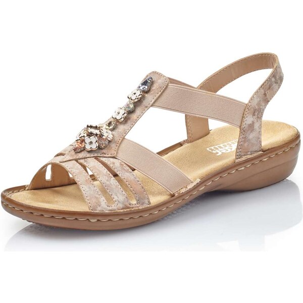 Dámske sandále RIEKER 60855-31 ružová S6 15563604