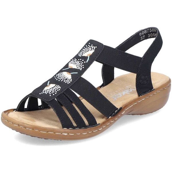 Dámske sandále RIEKER 60875-00 čierna S5 61788684