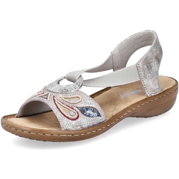 Dámske sandále RIEKER 608B4-90 METALLIC F/S6 61788688