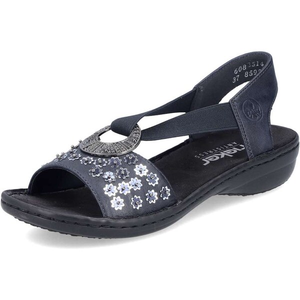 Dámske sandále RIEKER 608B5-14 modrá S5 61788689