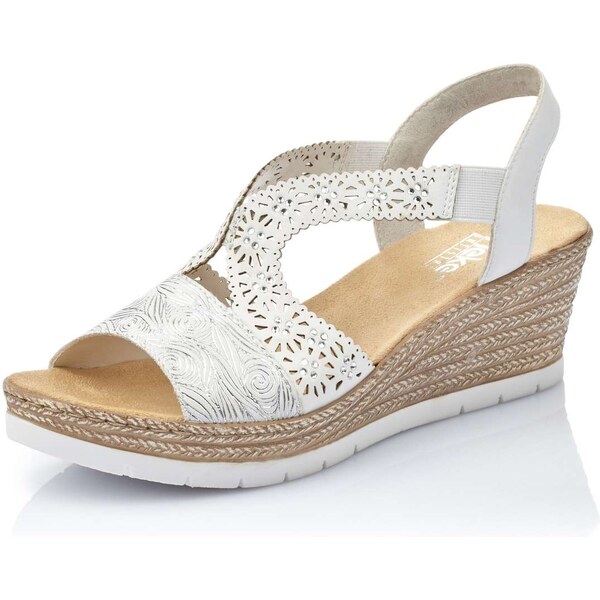 Dámske sandále RIEKER 61916-80 biela S6 15563629