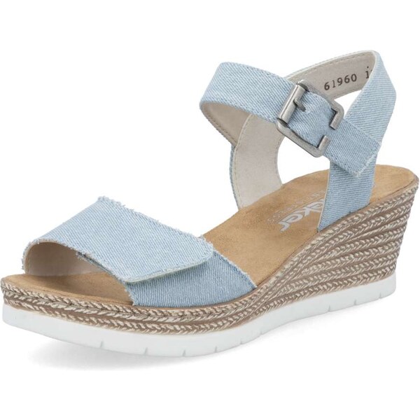 Dámske sandále RIEKER 61960-10 modrá S5 61788691
