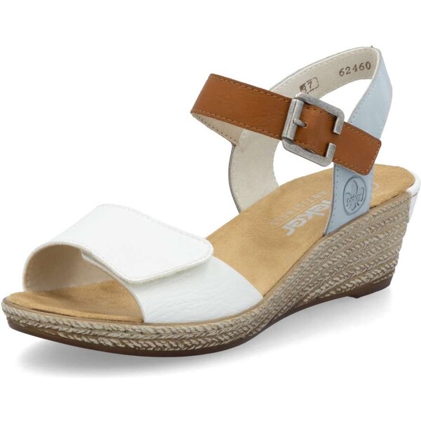 Dámske sandále RIEKER 62460-80 biela S5 61788692
